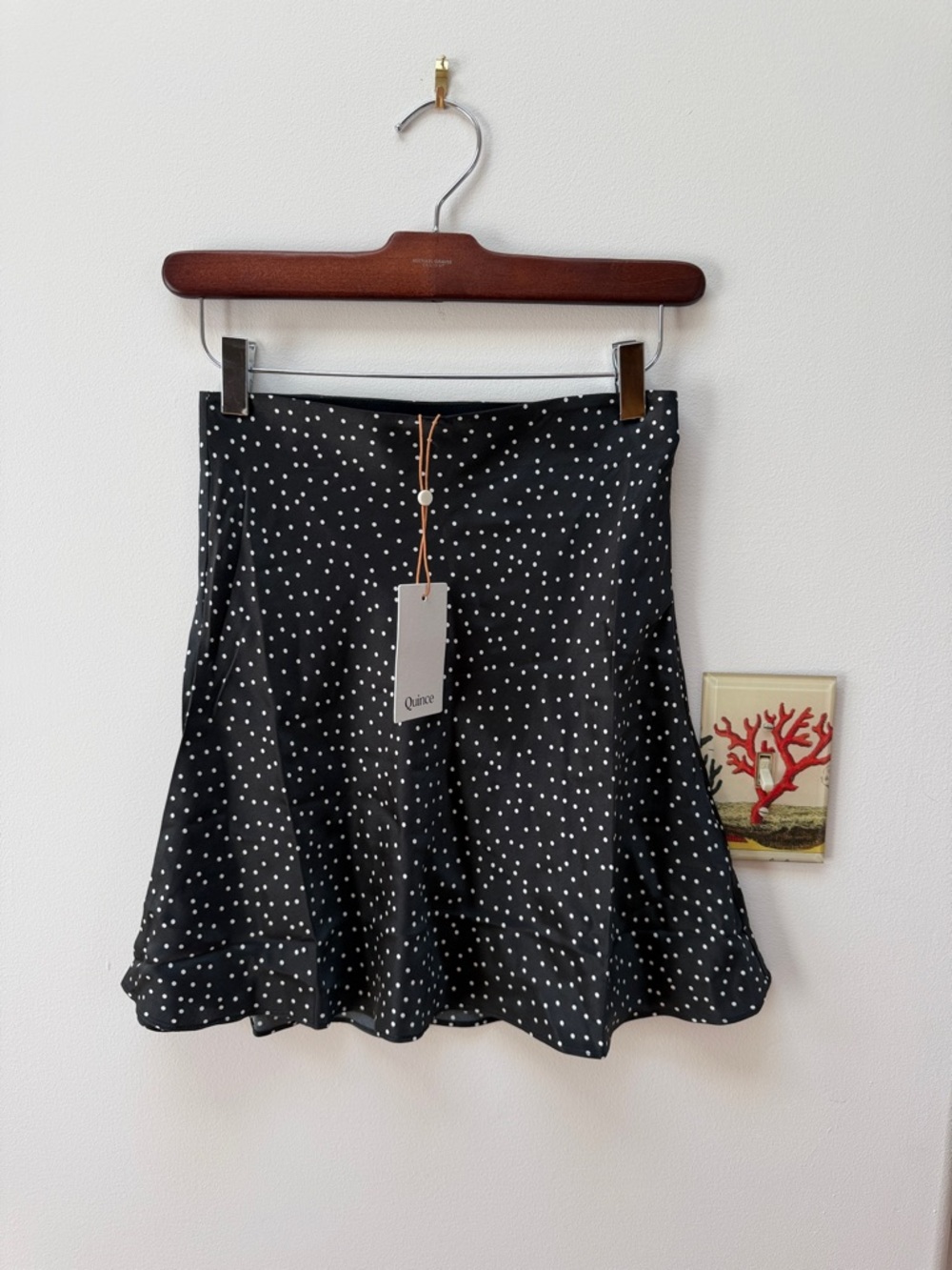 Quince 100% washable silk Polka Dot Mini Skirt